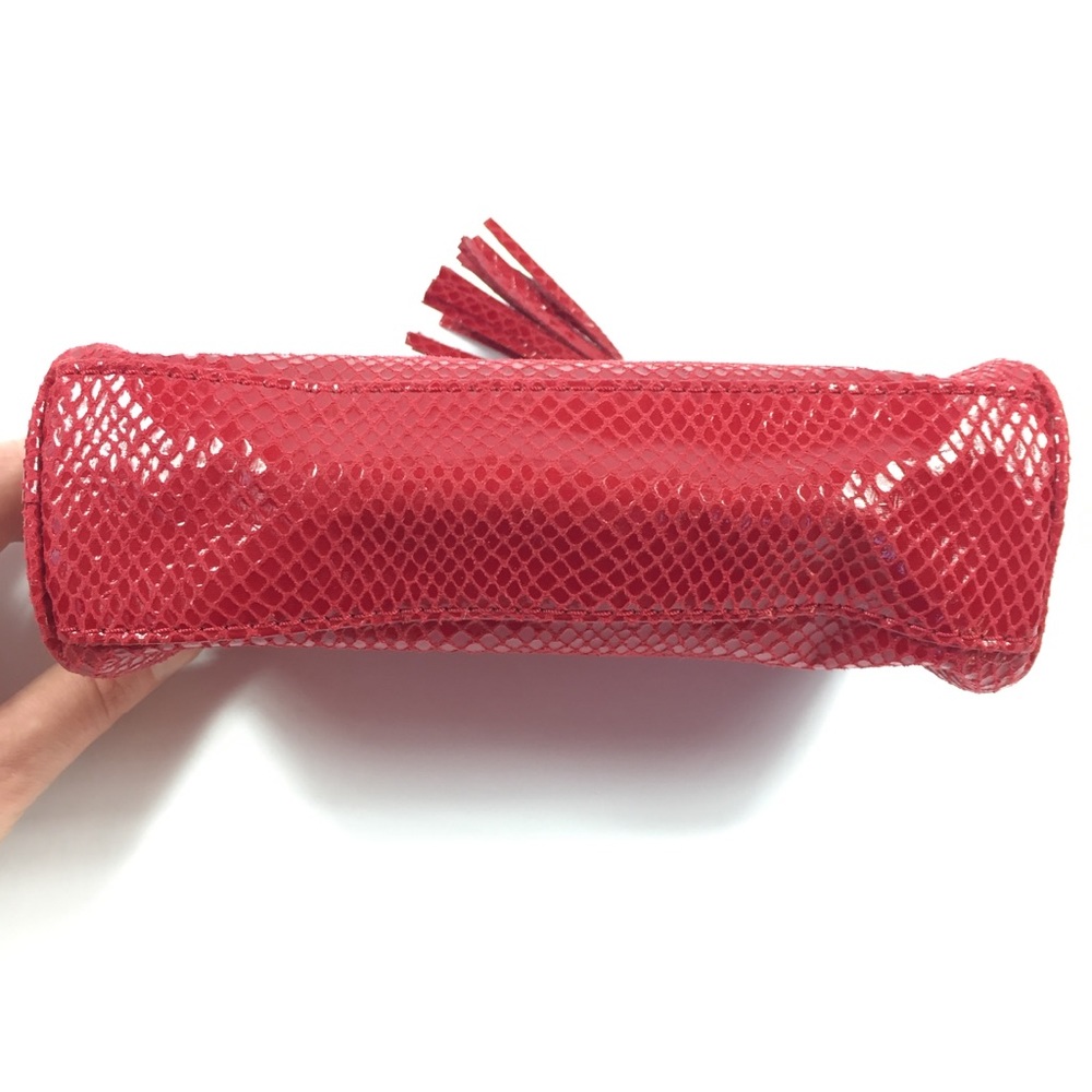 Michael Kors Red Snakeskin Print Cosmetic Bag - Picture 4 of 5